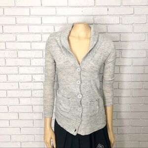 J. Crew Light Gray Button-Up Cardigan